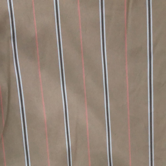 Talbots trousers in tan, with brown , white and peach stripes. Size 6 petite. - Picture 3 of 7